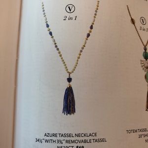 Stella & Dot Azure Tassel Necklace